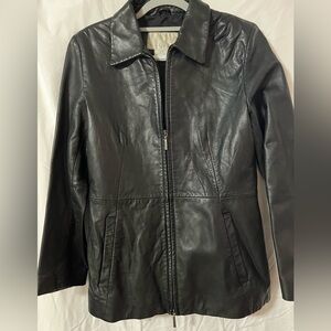 Women's Black Leather Jacket vintage